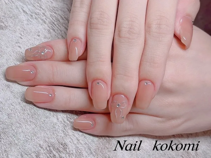 お持ち込みネイル💅リボン🎀